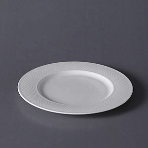 P&T Royal Ware factory wholesale high quality round white hotel restaurant dessert plate ceramic