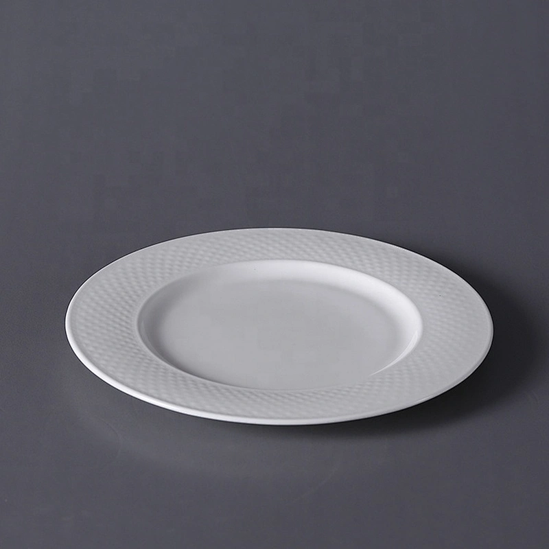 P&T Royal Ware factory wholesale high quality round white hotel restaurant dessert plate ceramic