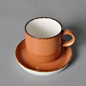 P&T Royal Ware Customized Hot Sale New Design Coffee Cups Set Hotel Restaurant Cafe Banquet Coffee Cups Set Cup and Saucer