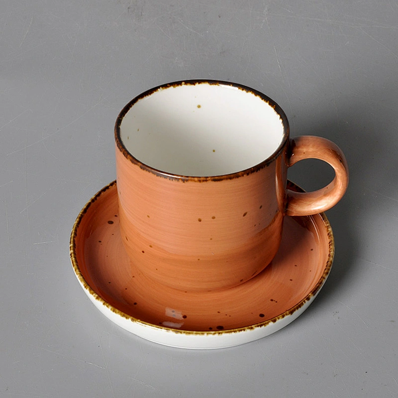 P&T Royal Ware Customized Hot Sale New Design Coffee Cups Set Hotel Restaurant Cafe Banquet Coffee Cups Set Cup and Saucer