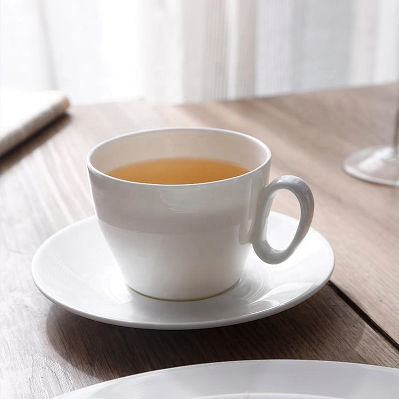 P&T Royal Ware Customized Logo contemporary Ceramic Tea Cup and Saucer Set porcelain