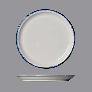 On Glaze White Table Top Tableware 8 Inch Porcelain Dessert Plate