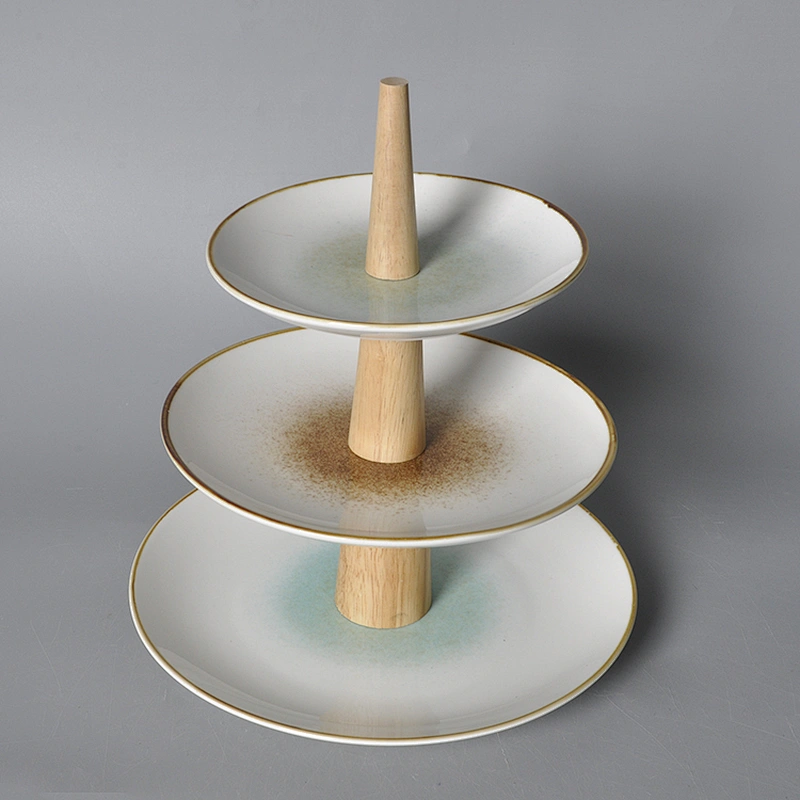 New Product Western Style Crockery  Dinnerware,3 Layers Cake Stand for Restaurant