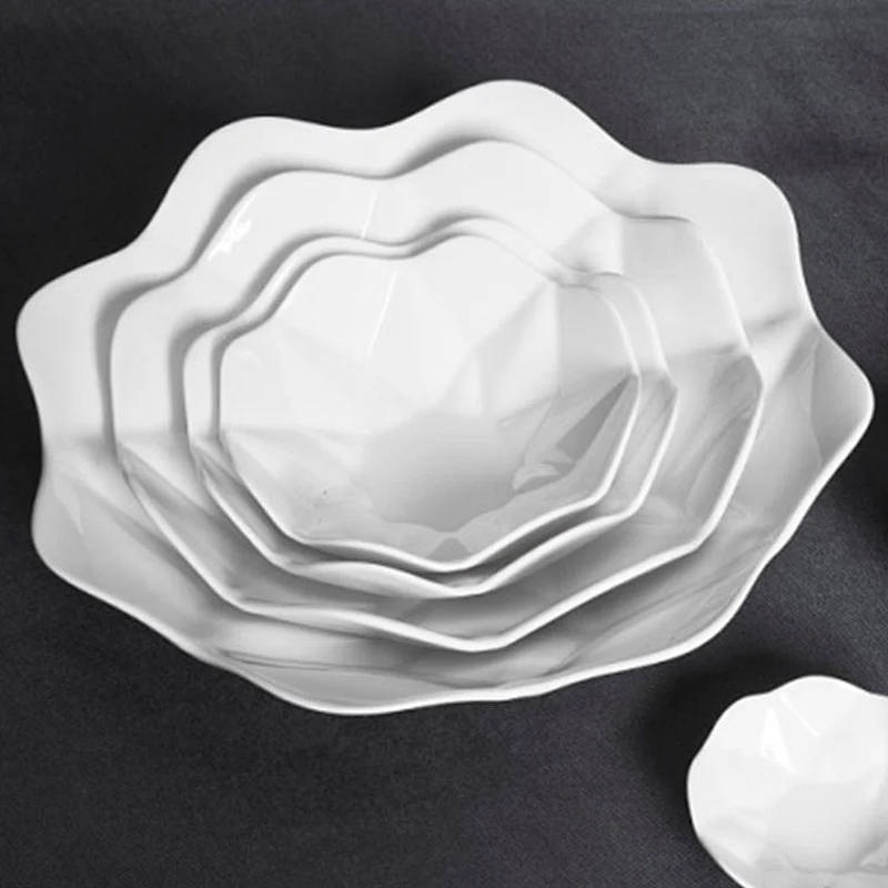 Royal bone china crockery dinner set high quality white plate tableware dinnerware  for sale
