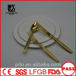 A Grade Stainless Steel Cutlery Nice Polish Cutlery Golden Style Flatware For Hotel Use