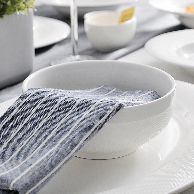 Guangzhou Hotel Porcelain Salad Bowl, Chaozhou Good Quality Vibrant Crockery Soup Bowl