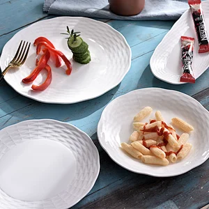 Luxury White Porcelain Royal Dinnerware Bone China Ceramic Dinner Set