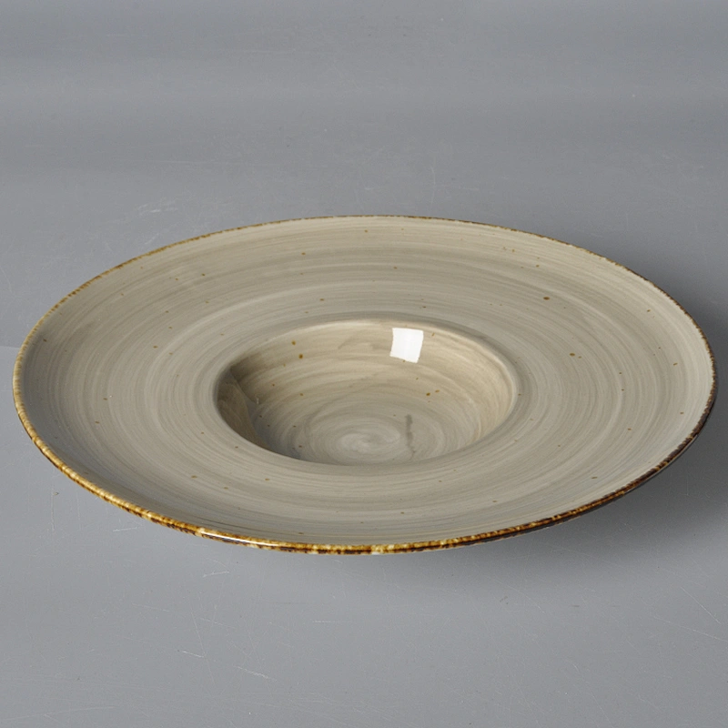 P&T European design dinner set,on glazed color with pot porcelain soup plate use for hotel,restaurant and buffet