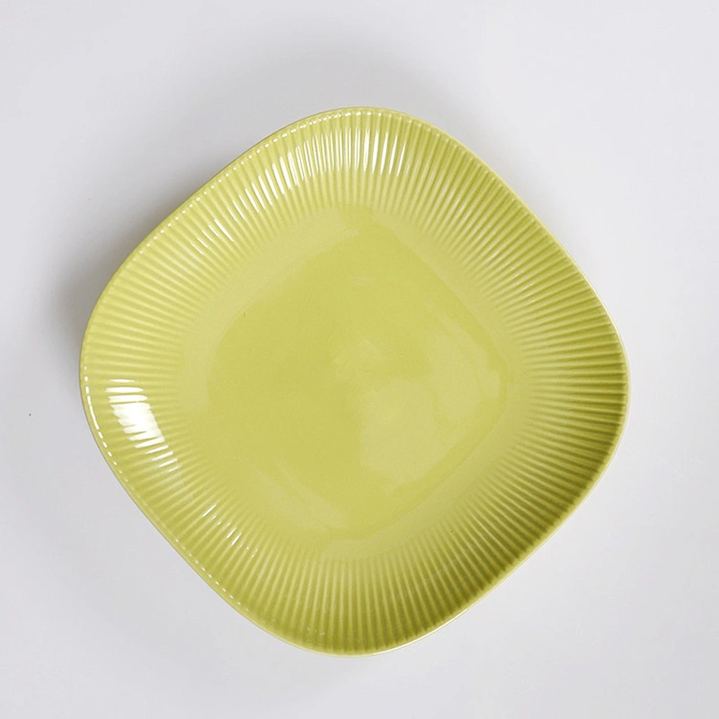 P&T Famous Brand Soup Plate Porcelain Round Edge, Green Salad Plate, Dinner noodle Soup Plate and Pasta Plate for Hotel