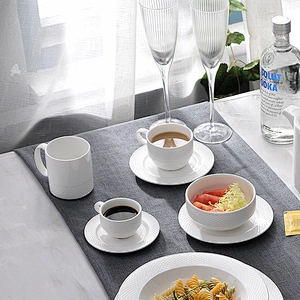 PT Porcelain Ceramic Coffee Cup and Saucer White Catering Coffee Cups
