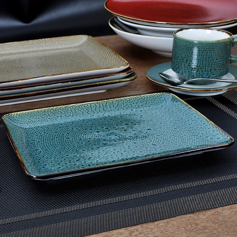Hot Sale Ceramics Classic Design Advanced Style Ceramic Rectangle Serving Plates