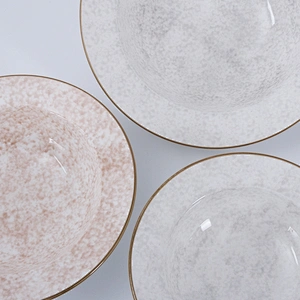 custom logo modern crockery restaurant fruit salad porcelain soup salad plate