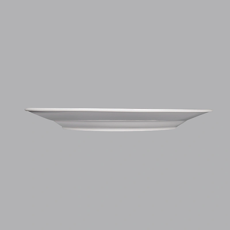 Chinese manufactures of dishes to restaurant 10 inch ceramic flat dinner plate dishes for hotel