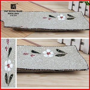 Hot sale hotel&restaurant rectangular ceramic sushi plates