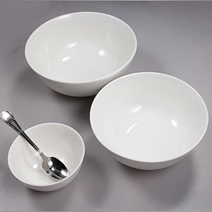 supplier wholesale white round hotel restaurant ceramic fruit soup salad bowl set