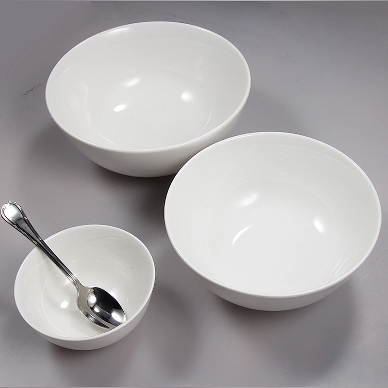 supplier wholesale white round hotel restaurant ceramic fruit soup salad bowl set