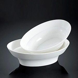 P&T ceramics factory,porcelain oval soup bowls  white soup bowls