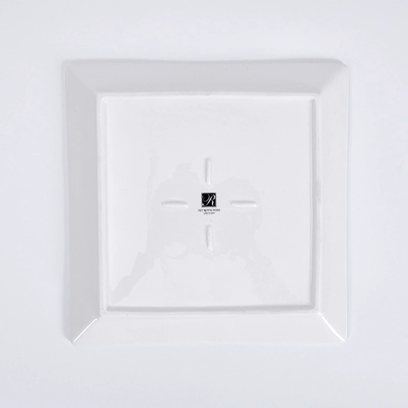 P&T ROYAL WARE  2020 New Design Smooth Grazed Square Porcelain Restaurant Hotel  Plates 9 inch Dinner Plate