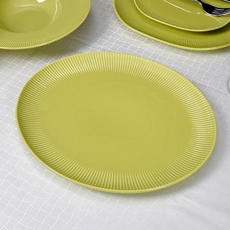P&T Royal Ware Latest Design Porcelain Dinnerware Restaurant Flat Oval Fish Shape Dinner Plate