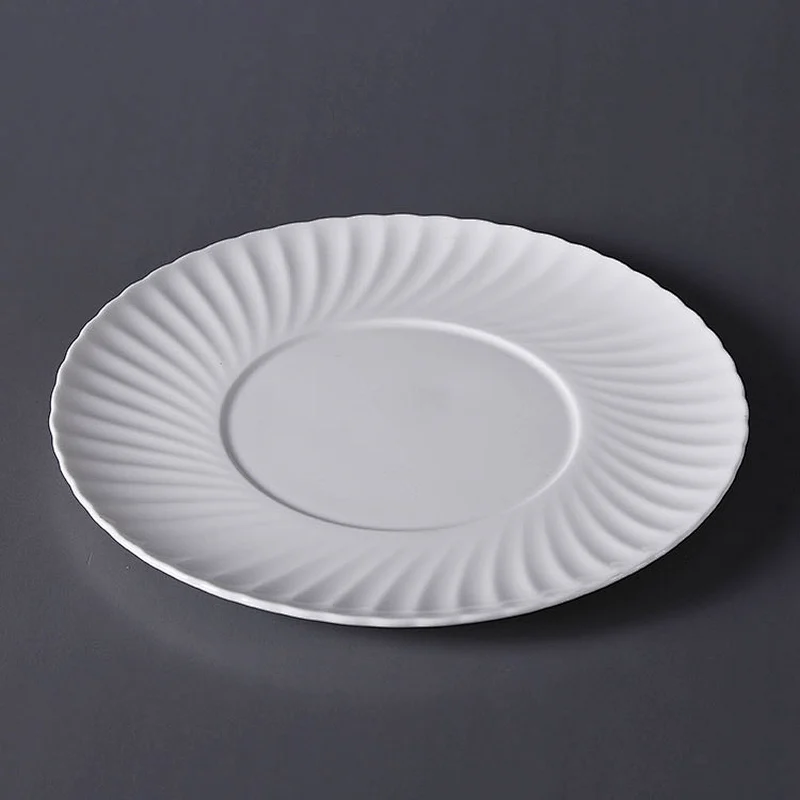 Nordic White Bone China Hotel Restaurant Tableware Dinner Plates Sets Dinnerware Ceramic