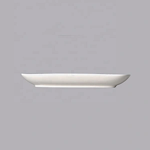 Restaurant Tableware Factory Wholesale Oval Ceramic Napkin towel dish plate