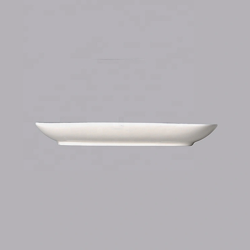 Restaurant Tableware Factory Wholesale Oval Ceramic Napkin towel dish plate
