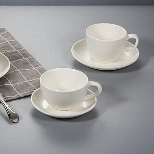 wholesale custom hotel restaurant cafe ceramic porcelain coffee cup and saucer set
