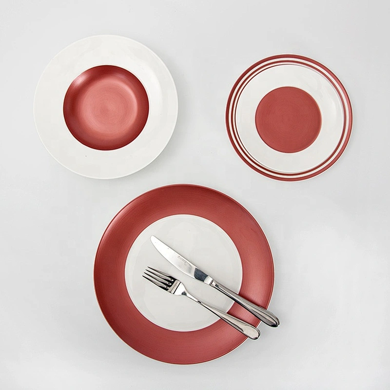 modern luxury horeca wedding catering tableware restaurant plates buffet banquet hotel ceramic bone china plates sets dinnerware