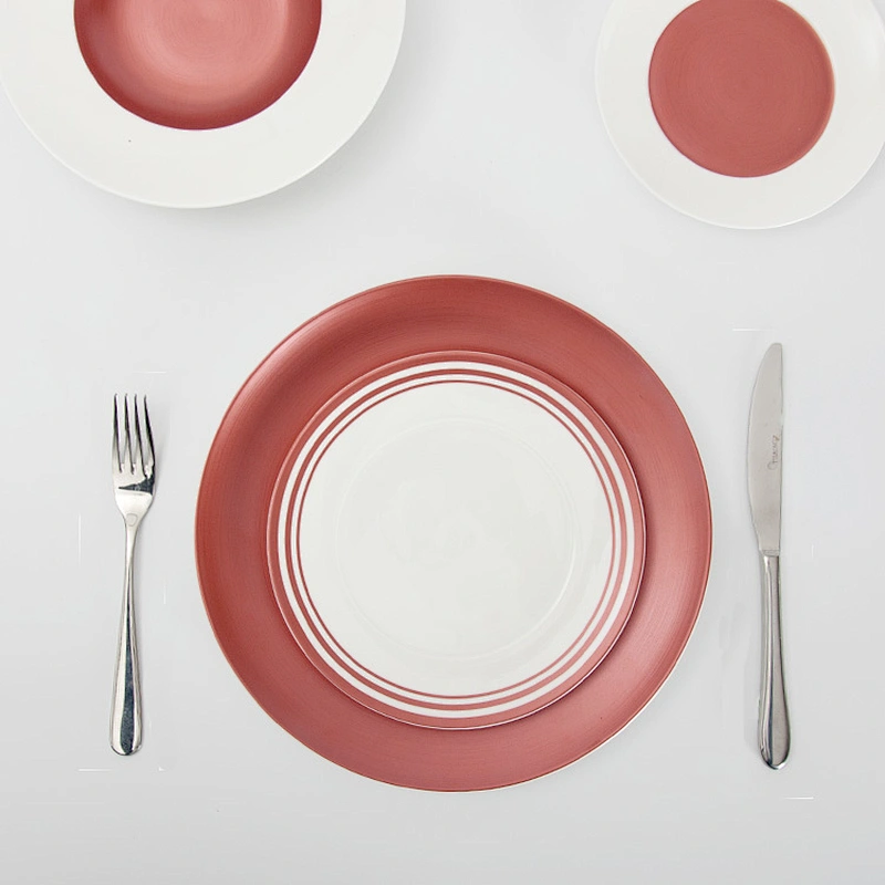 P&T Royal Ware bone china factory luxurious western style  hotel restaurant catering ceramic dinner set catering dinnerware set
