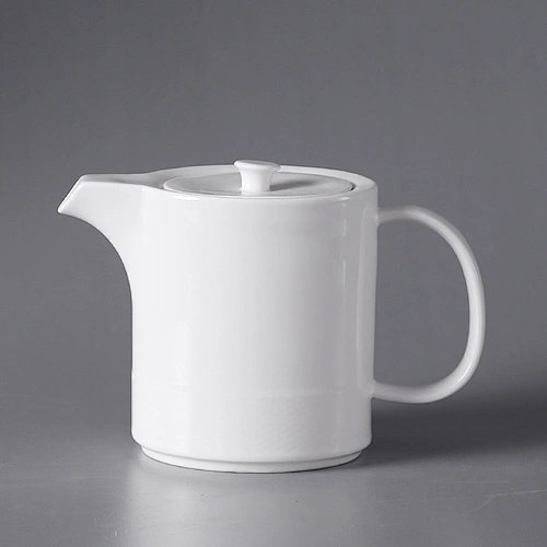 Chaozhou Porcelain Tea Set white Coffee Pot For Hotel Use