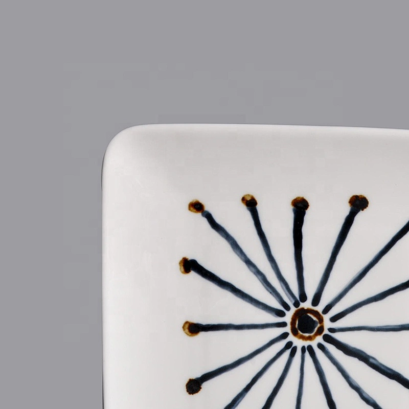 New design antique porcelain /ceramic square plate for hotel/restaurant
