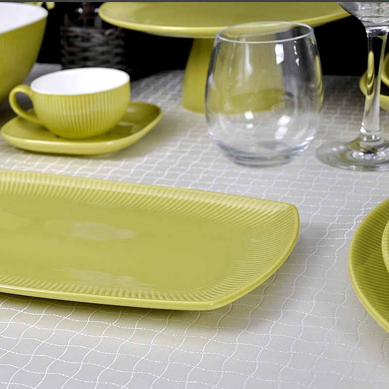 Most Popular Rectangular Green Susi Plate, Wholesale Seving Plate for Restaurant and Hotel