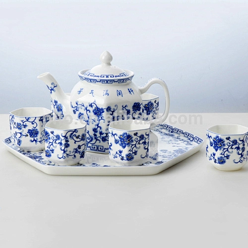 Chinese Style Bone China Ceramic Tea Sets With Gift Box Package