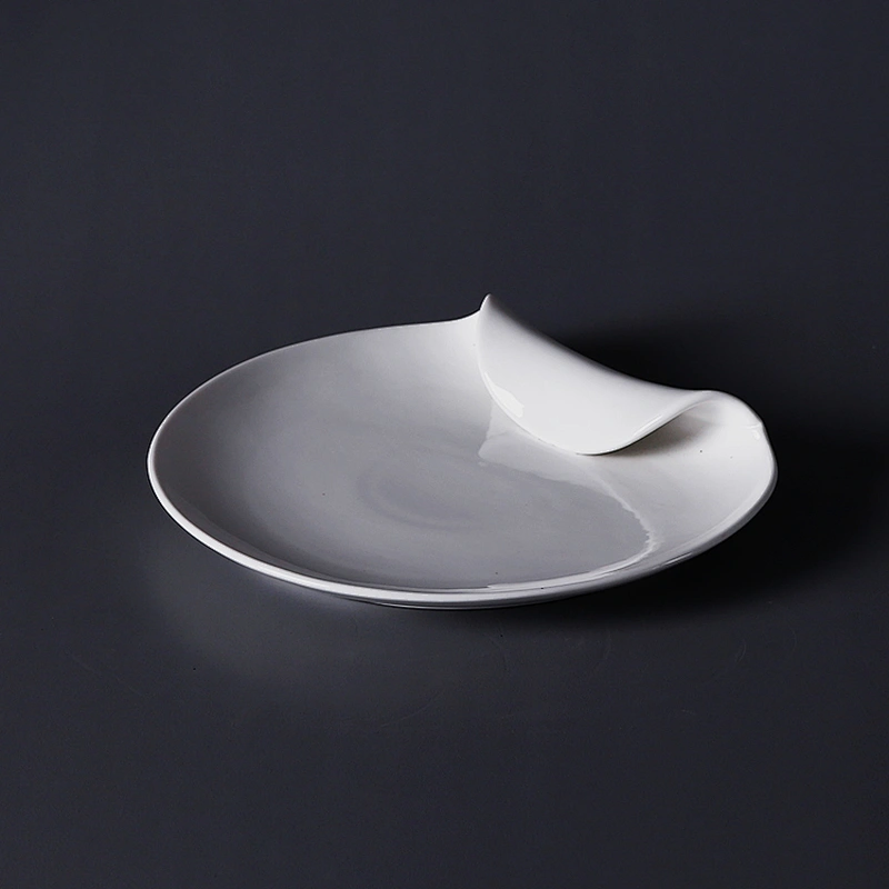 Royal Ware Round White Porcelain Catering Plates Ceramic Dinner Plates Sets Dinnerware for Restaurant