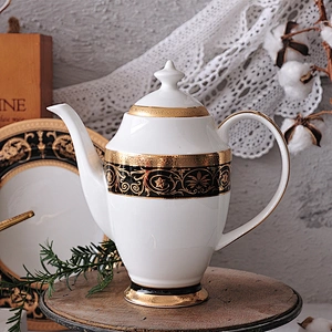 P&T Royal Ware Beautiful Bone China Embossed Golden Rim Dinner Set