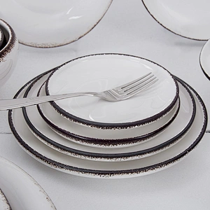 Wholesale Crokery Restaurant Tableware Porcelain Hotel and Restaurant Plates