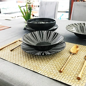 Hot sale black and white ceramic bowl  wholesale antique small ceramic porcelain bowl