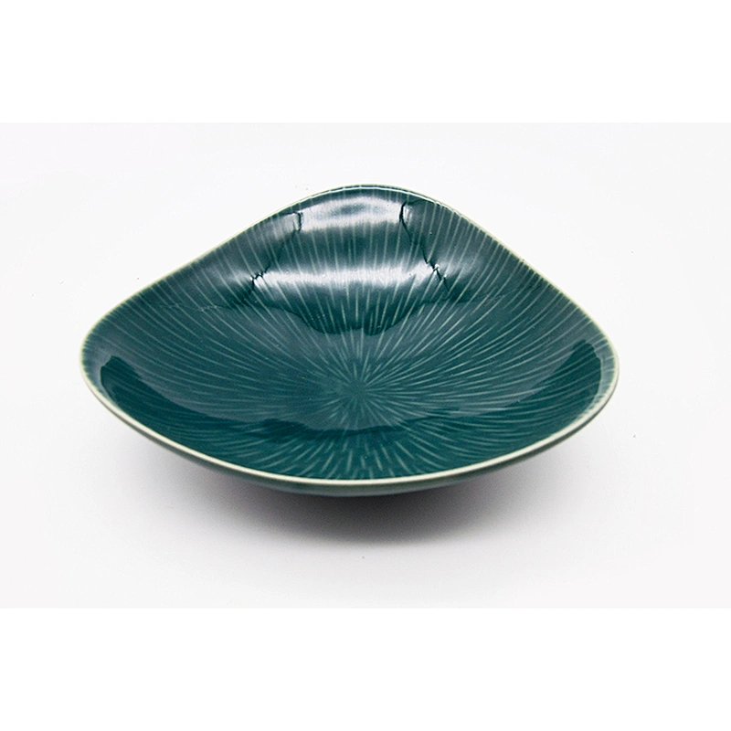 Factory Direct Supply Dinnerware Bowl with Spoon Whole Sale Dark Blue Ceramic On Glaze Bowl