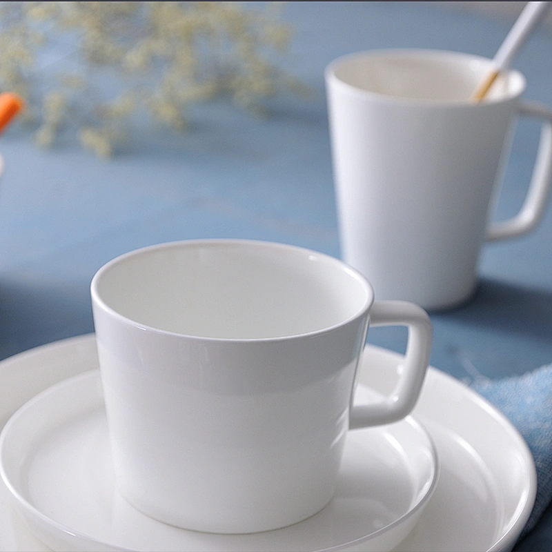 wholesale restaurant hotel white ceramic coffee mug bone china mug