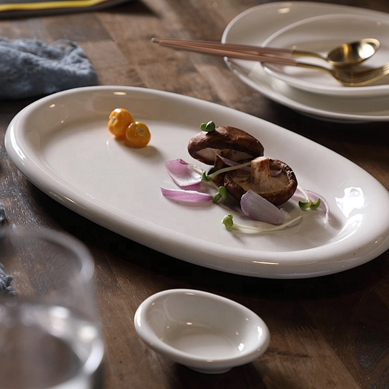 P&T factory new design hotel restaurant white round ceramics porcelain tapas serving dishes saucer dish