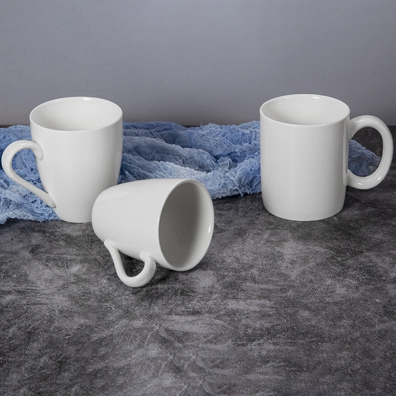 manufacturer custom personalized plain white ceramic coffee mug handle