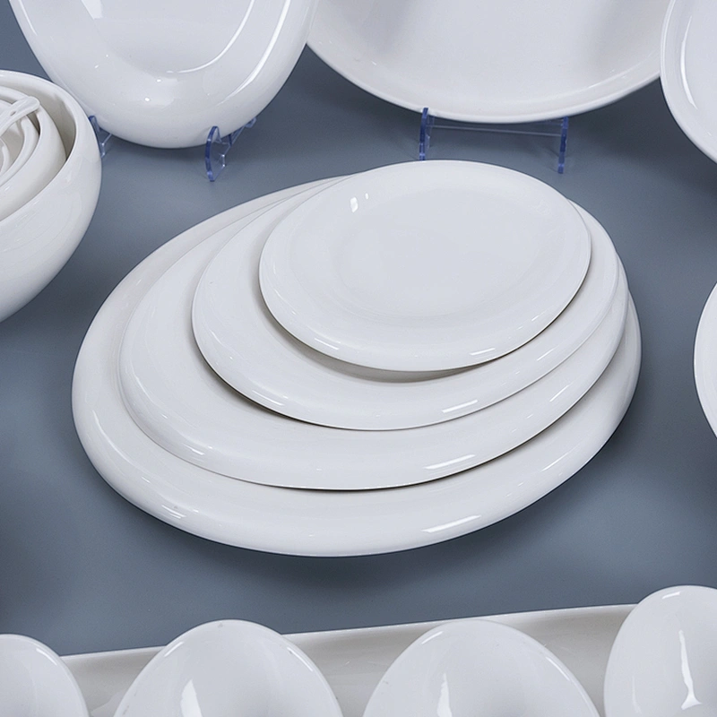 New Style Prices White Restaurant Crockery Dinnerwares Ceramic Porcelain Dinner Sets
