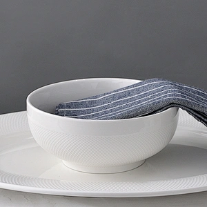 hot sale new style wholesale custom logo personalized white porcelain ceramic cereal bowl for restaurant
