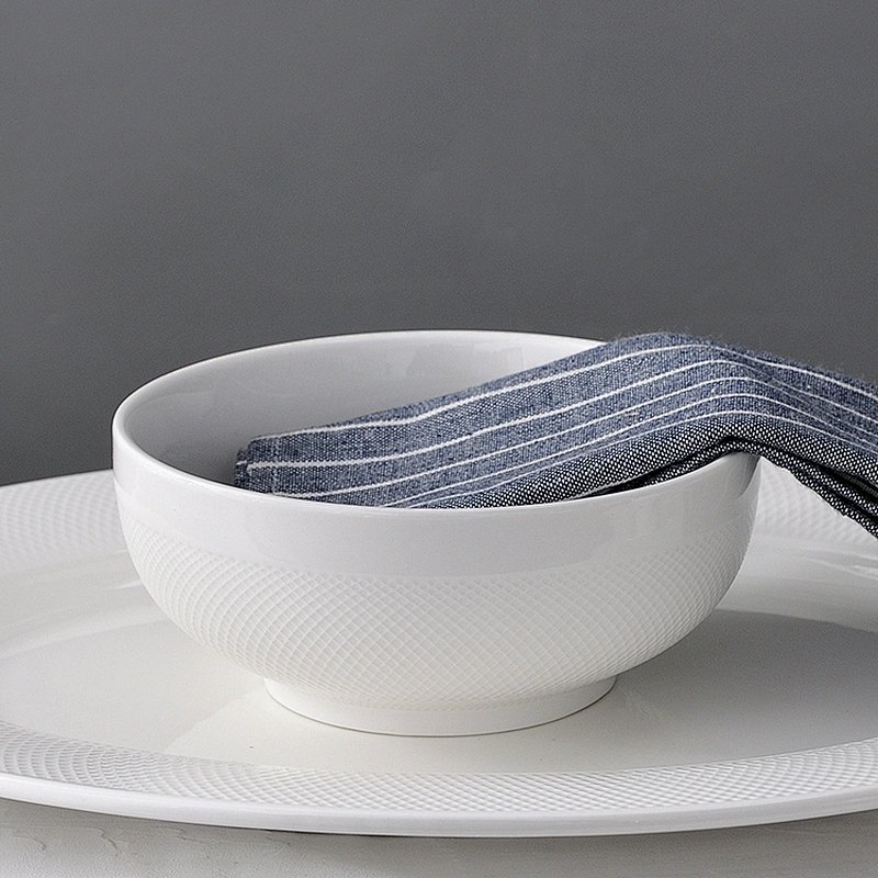 hot sale new style wholesale custom logo personalized white porcelain ceramic cereal bowl for restaurant