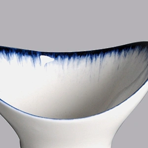 Japanese korean glaze 3 inch small oval bowls sauce ceramic chip dip bowl