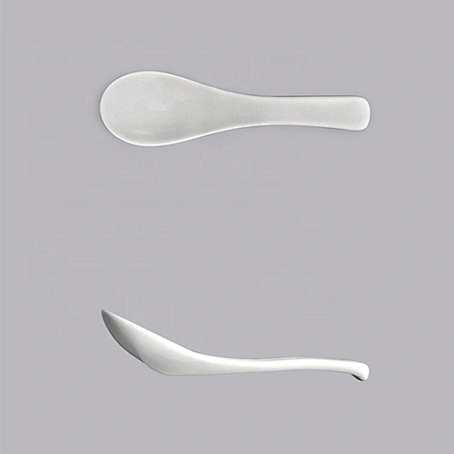 high quality wholesale small white ceramic tasting porcelain spoon