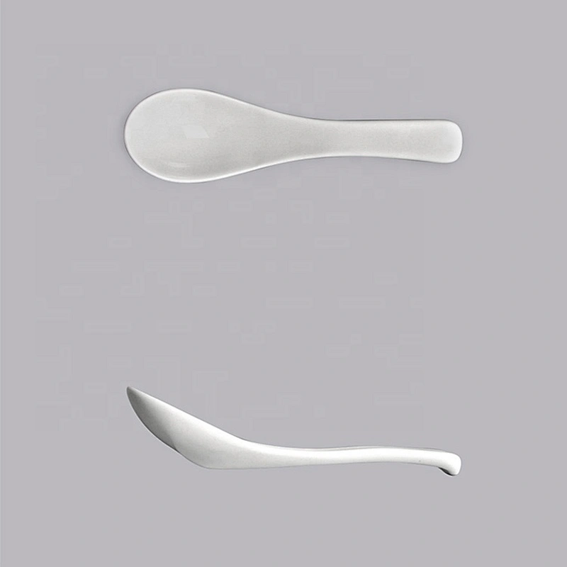 high quality wholesale small white ceramic tasting porcelain spoon