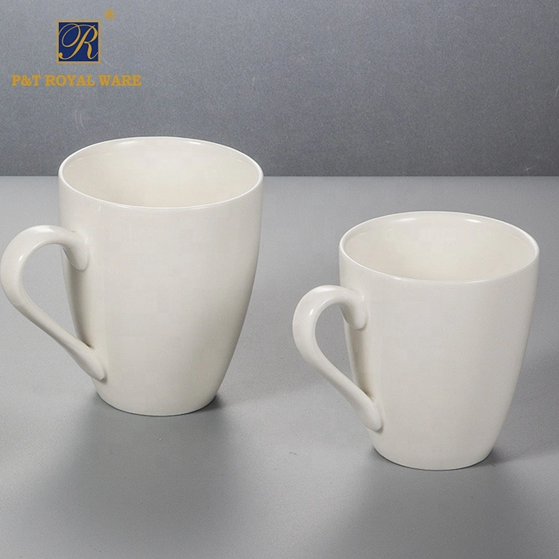 royal plain white ceramic porcelain cafe cups and mug