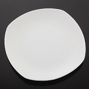 P&T Royal ware white Square dinner plate bone china dinner plate & fork