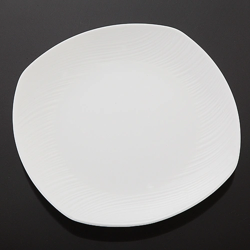 P&T Royal ware white Square dinner plate bone china dinner plate & fork